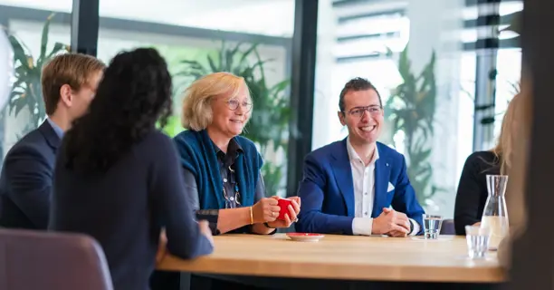 Prof meeting met collega's bij Lansigt